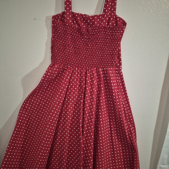 Sara Red and White Polka Dot Dress - Picture 2 of 5